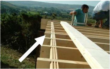 Blockhaus bauen - Zwischendecke Balkenlage